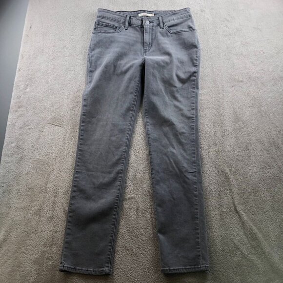 Levi's Womens Jeans Size 30 712 Slim Fit Straight Leg Gray Denim Classic Casual - Picture 14 of 15